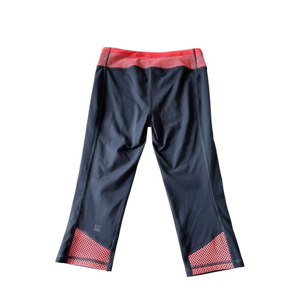 Victoria's Secret VSX Knockout Crop Leggings 2 Pairs Sz Small Gray Black Pink - Picture 8 of 16